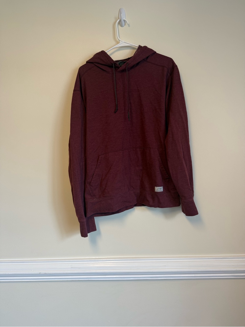 Eddie Bauer Maroon Hooded Pullover Sweatshirt